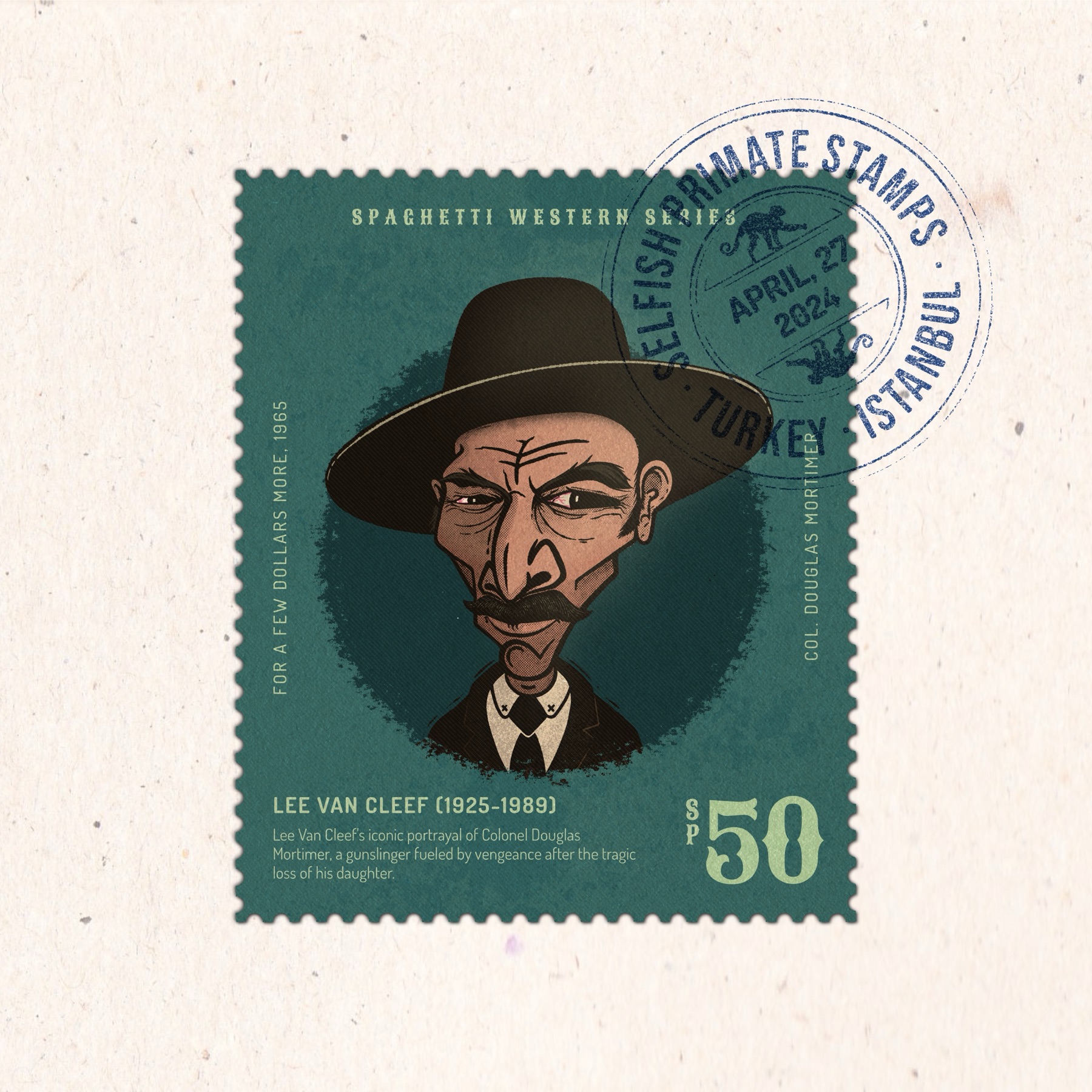 Lee Van Cleef - Stamp Series