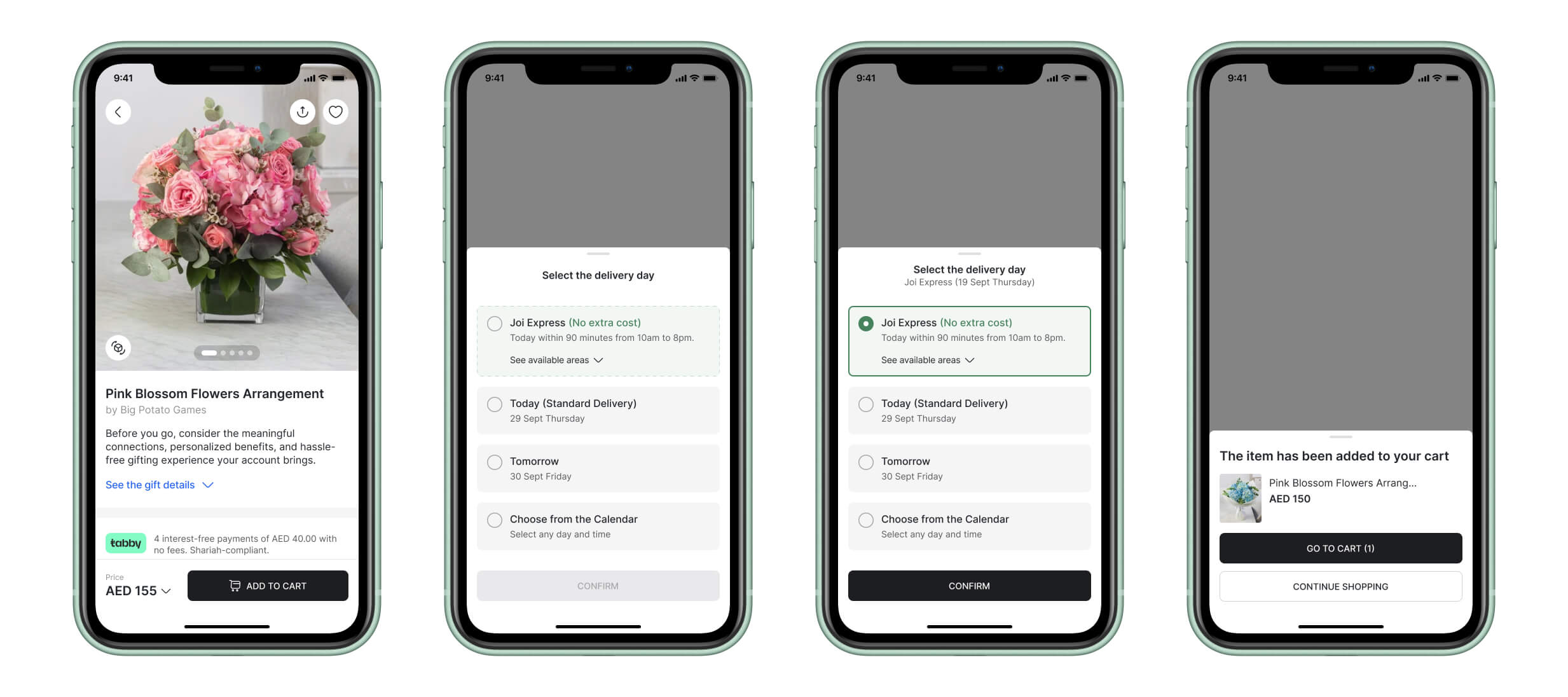 Product and delivery selection